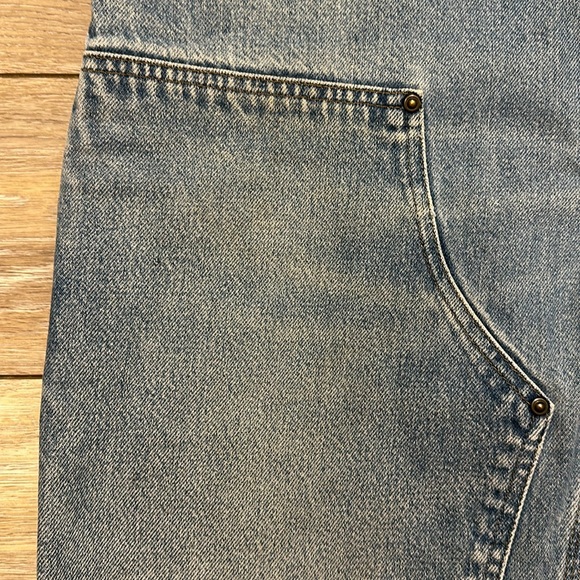 CARHARTT JEANS DOUBLE KNEE DUNGAREE FIT BLUE VTG TAG SIZE 36x34 MEASURES 34x33 - Picture 11 of 16